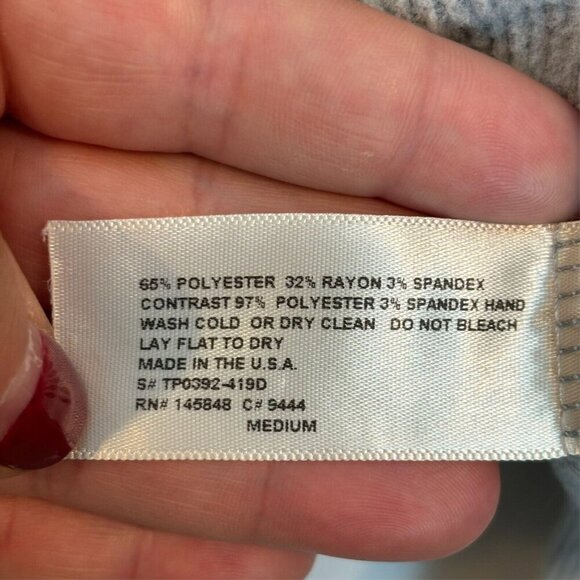 Everly Women's Grey Crew Neck Sweater Size Medium Bow Tie Accent Feminine Winter - Picture 8 of 10